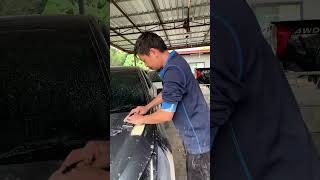 ขัดสีโป้วด้วยกระดาษทรายนำ้ #carpainting #งานทำสีรถยนต์ #carpaintshop #ทำสีรถยนต์