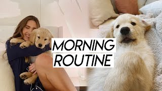 my morning routine with my puppy! morning with my golden retriever puppy