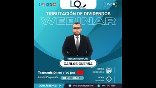 WEBINAR TRIBUTACIÓN DE DIVIDENDOS