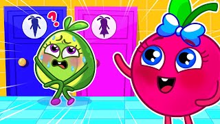 🥑 Which Restroom Should Avocado Go To? 🚽 Pink VS Blue Restroom 🛁 Potty Training With Pit \u0026 Penny