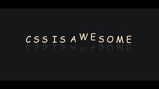 Bouncing With Reflection Text Animation (CSS only) | Using HTML & CSS