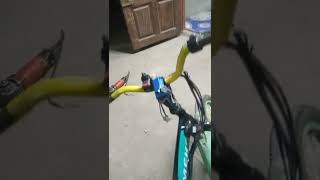 ลูกหมูกับจักรยาน : angle grinder drive bicycle