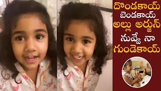 DAUGHTER LOVE : Allu Arha Says Cute Dialogue For Her Father Allu Arjun || NSE