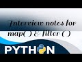python interview notes for fresher | map( ) & filter( ) function | #pythonforbeginners #learnpython