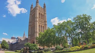 Walking London's Palace of Westminster from Lambeth Palace - 4K