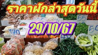 ราคาผักล่าสุดวันนี้ 29/10/67