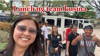 (#375) Lunch muna ang team kusina bago ang event   sa Mexico Pampanga