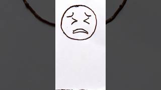 How To Draw Persevering Face Emoji😣 Easy#short#shorts#shortsfeed#viral#tiktok#youtubeshorts#trending