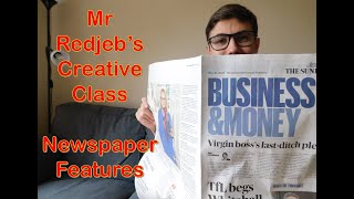 Mr Redjeb's Creative Class - Newspaper Features (KS2)