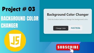 Dynamic Background Color Changer with Hex Display | JavaScript DOM Project 3/100 #javascript