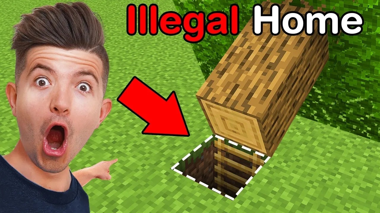 100 Illegal Houses In Minecraft Youtube