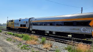 Loving the Way at CN London East - Two VIA Trains on the Dundas Sub, London, Ontario, July 4, 2021