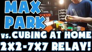 Max Park vs. Cubing at Home 2x2-7x7 Relay | Cubing at Home 4