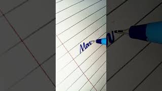How to write the name "Mayank"😍❤️ in cursive #cursive #calligraphy #viral #shorts