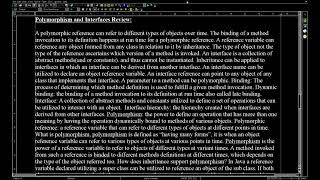 Java Polymorphism-Interfaces Review