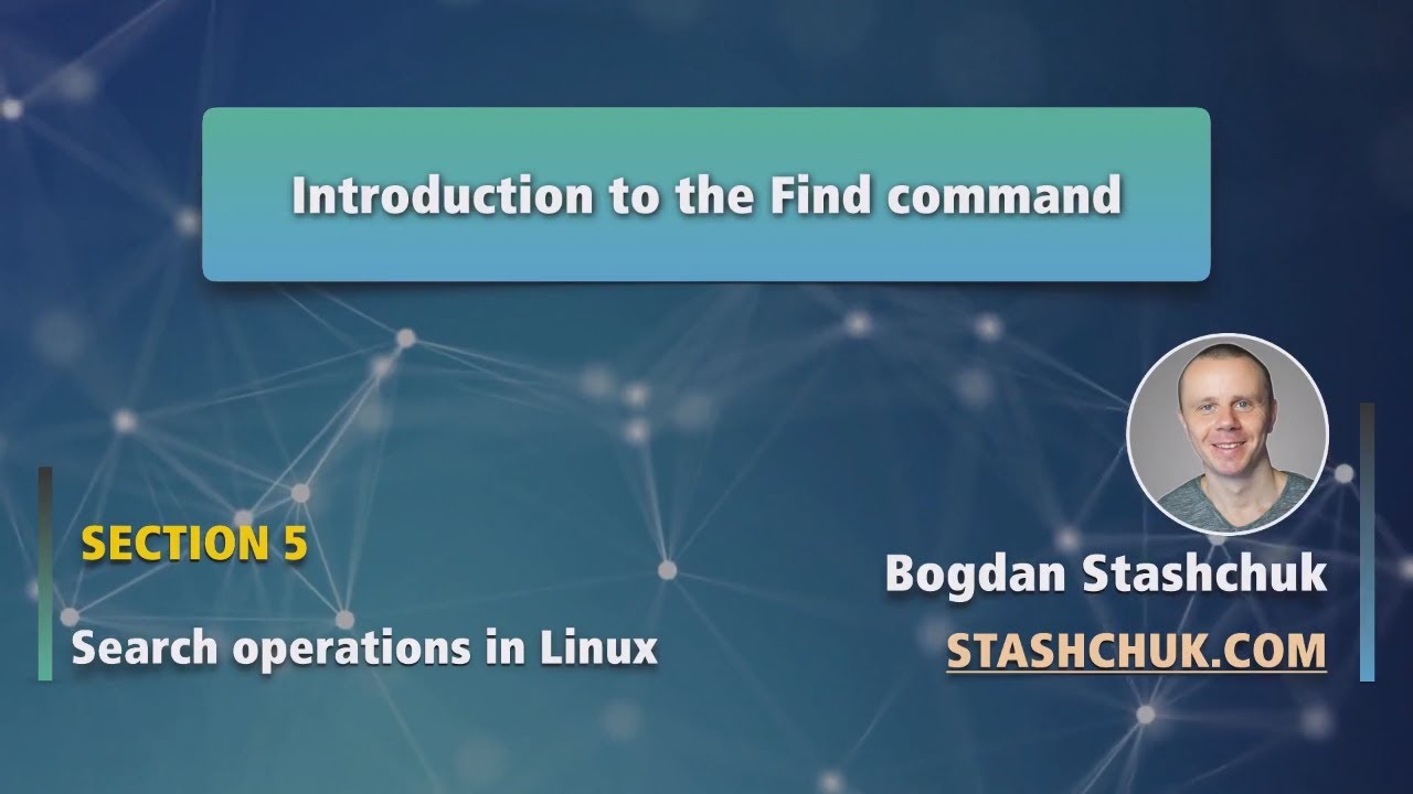 Linux Tutorial: 34 Introduction To The Find Command - YouTube