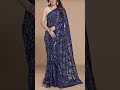 all blue sequin sarees fashiontrends2023 shortsvideo trending blue