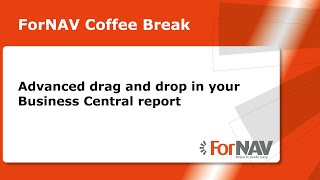 Advance drag and drop in your Business Central report design