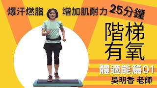 25分鐘階梯有氧運動｜階梯踏板體適能EP01｜吳明香老師｜《停動停動好健康》