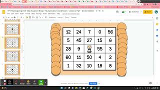 Thanksgiving One-Step Equation Bingo - Multiplication and Division