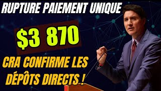 RUPTURE : Paiement unique de 3 870 $ pour les personnes âgées – CRA confirme les dépôts directs !