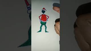 how to draw Santa 😁🤣 #art #shortfeed2023 #funny #ytshort #vural