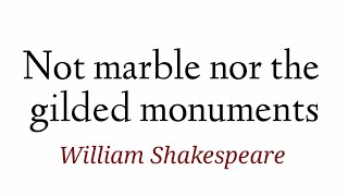 Not marble nor the gilded monuments by William Shakespeare in hindi #sonnet 55