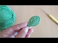 STEP BY STEP!! CROCHET LEAF 🌿 For beginners #crochet #crochettutorial #crochetleaf