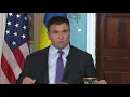 secretary pompeo and ukrainian foreign minister klimkin deliver statements to the press