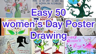 Happy Women's Day 2023 Drawing | Beautiful Drawing on International Women's Day|Women's Day Poster