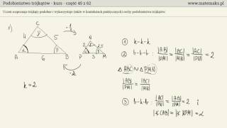 Podobieństwo trójkątów - kurs