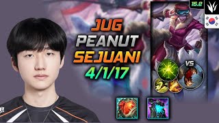 Sejuani Jungle Build Peanut Heartsteel Aftershock - LOL KR Master Patch 15.2