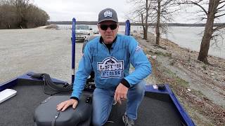 MORE STORAGE THAN YOU CAN BELIEVE! Let's Fish anchor Barry Stokes shows storage on Lowe Stinger 198