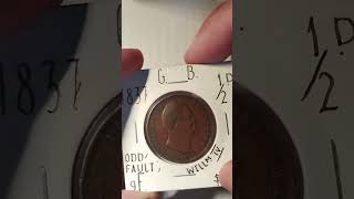 1837 British Half Penny - King William IV