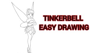How to draw Tinkerbell | Tinkerbell drawing step by step | Disney Fairy #shorts