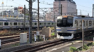 JR大船駅から横須賀線普通成田空港行きE217系0764SY-34横クラ+E217系Y-103横クラと横須賀線普通久里浜行きE235系0615SJ-10横クラ+E235系F-03横クラが発車！