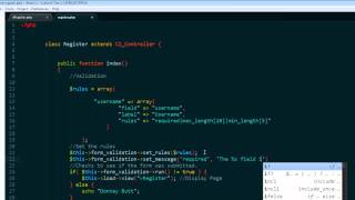 CodeIgniter - Registration Tutorial Part 3 - Database Setup & Form Validation