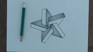 How to draw a star / 3d start drawing / perfect start drawing