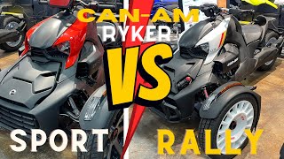 ALL NEW 2022 CAN-AM RYKER RALLY VS SPORT MODELS! WAlk around \u0026 comparison! RALLY COMES W/ AKRAPOVIC!