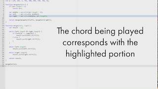 What does JavaScript sound like? - Merge Sort Algorithm
