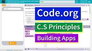 Controlling Memory with Variables 4.4 Tutorial with Answers Code.org CS Principles
