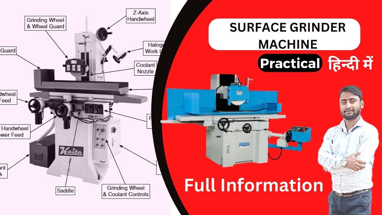 Surface Grinding Machine In Hindi Grinding Operation Iti Cits
