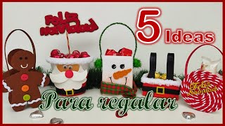 5 DULCES IDEAS PARA VENDER O REGALAR EN NAVIDAD / Regalos navideños / Christmas crafts to sell