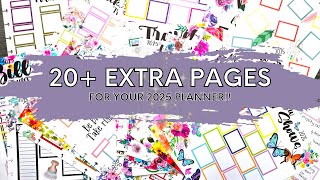 20+ Extra Pages for your 2025 planner + Page Setup