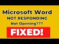 How To Fix Microsoft Word Is Not Responding/Starting/Opening On Windows 10 [Solved]