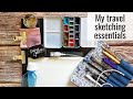 My travel sketching kit / Portable watercolor set / Plein air art supplies (Part 1)