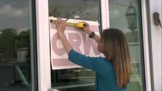 Window Lettering (www.BestBuySigns.com) Applying Vinyl Lettering to a Glass Door