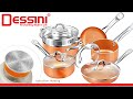 DESSINI Malaysia CP10S 10 Pcs Aluminium Copper Saucepan Frypan Pot Casserole Set