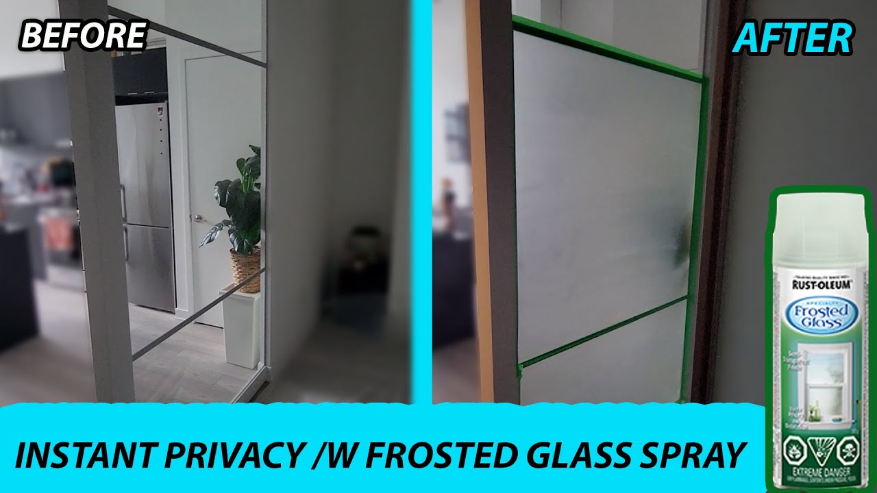 Frosted Glass Spray Before & After - How To Spray Frosted Glass Spray ...