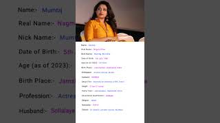 Indian Actress Mumtaj Biography #shorts #shortvideo #youtubeshorts